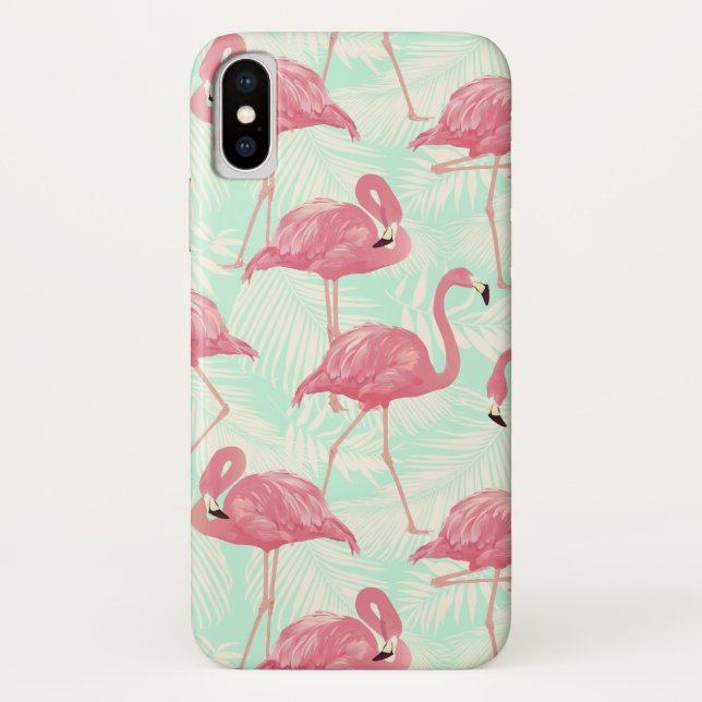 Coques Case-Mate iPhone Preppy Chic Elegant Pink Flamingo Motif (Dos)