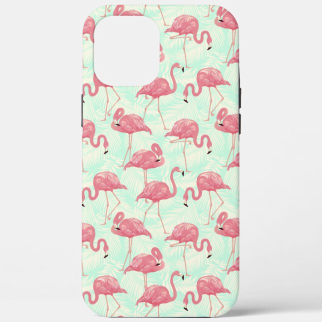 Coques Case-Mate iPhone Preppy Chic Elegant Pink Flamingo Motif (Verso)
