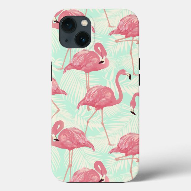 Coques Case-Mate iPhone Preppy Chic Elegant Pink Flamingo Motif (Verso)
