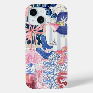 Coque Case-Mate iPhone Preppy Collage, Tendance Collage d'été Dossier tél