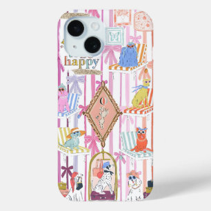 Coque Case-Mate iPhone Preppy Collage, Tendance Collage d'été Dossier tél
