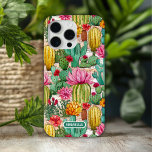 Coque Case-Mate iPhone Préppy coloré Cactus Floral Nom personnalisé<br><div class="desc">Colorful Preppy Cactus Floral Nom personnalisé iPhone 15 Pro Max Coques vous propose votre nom personnalisé dans une typographie script moderne sur un arrière - plan moderne de cactus floral coloré. Un cadeau parfait pour elle pour l'anniversaire, maman pour la fête des mères, soeur ou bestie pour Noël et les...</div>