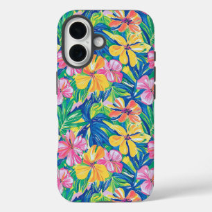 Coque Pour iPhone 16 Preppy Floral Tropical