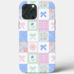 Case-Mate iPhone Case Preppy Grandmillennial Bows Floral Tiles