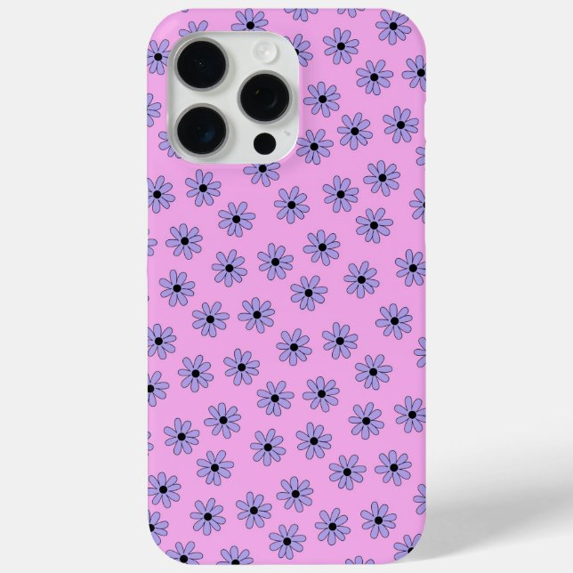 Coques Case-Mate iPhone Preppy violet bleu Hippie Motif (Verso)
