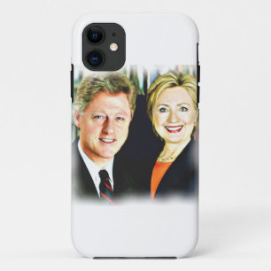 Coque iPhone 11 Président Bill Clinton et Président Hillary Clinto