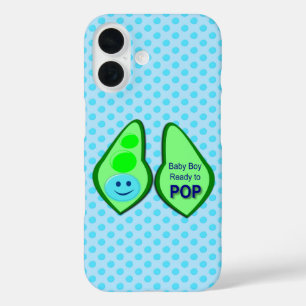 Coque Pour iPhone 16 Prêt à éclore Bébé Garçon Pois Bleu