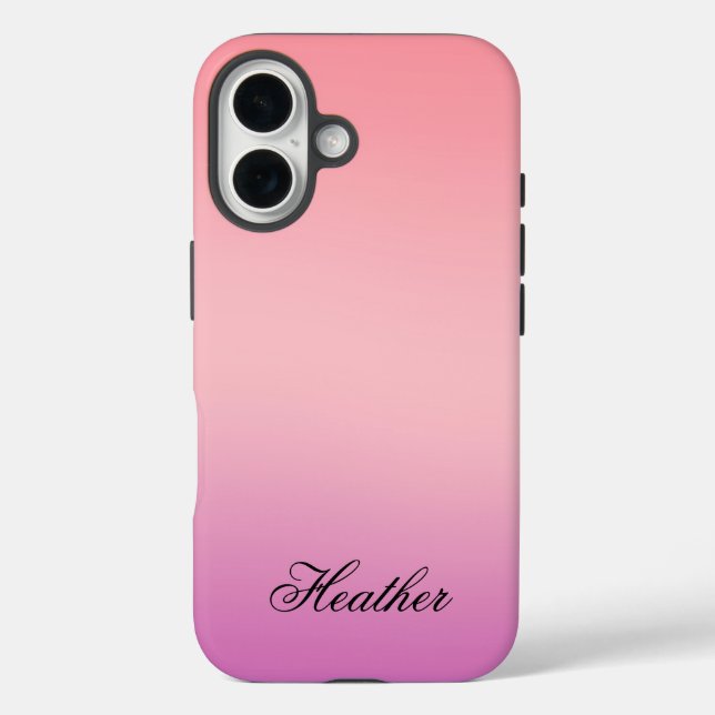 Coques Case-Mate iPhone Pretty Girly Pink and Purple Ombre (Verso)