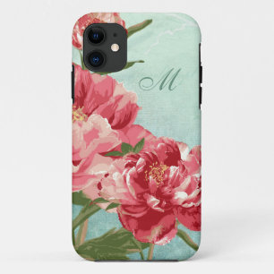 Coque Case-Mate Pour iPhone Pretty Retro Flower Home Decor Chintz Peony n Bird