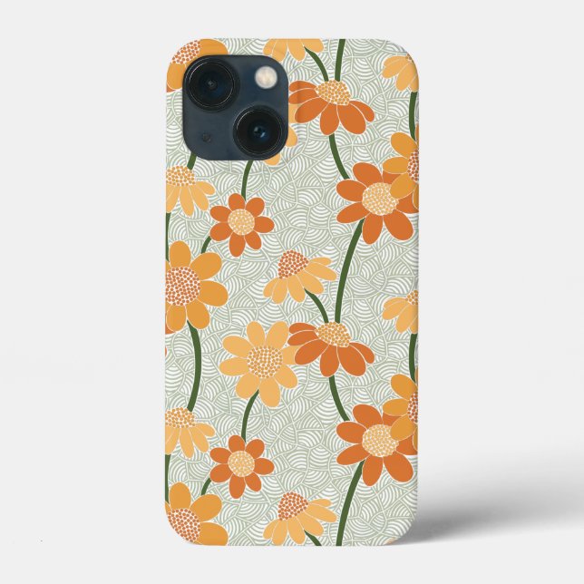 Coques Case-Mate iPhone Pretty retro muted 1970 s flowers (Verso)