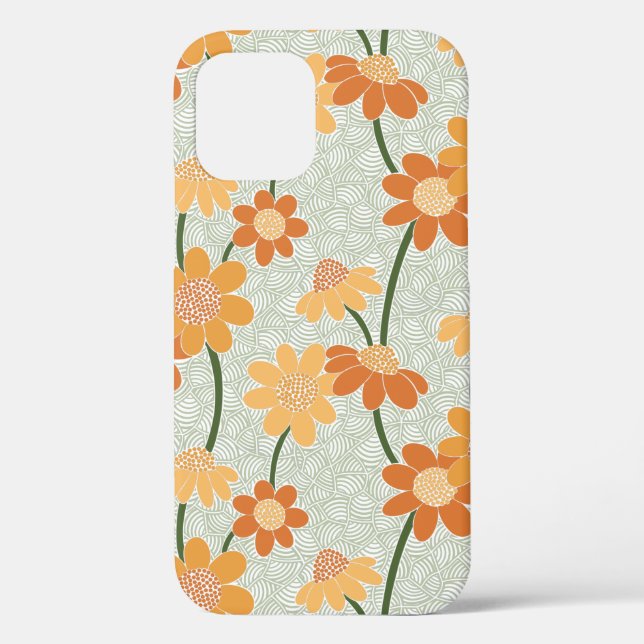 Coques Case-Mate iPhone Pretty retro muted 1970 s flowers (Verso)