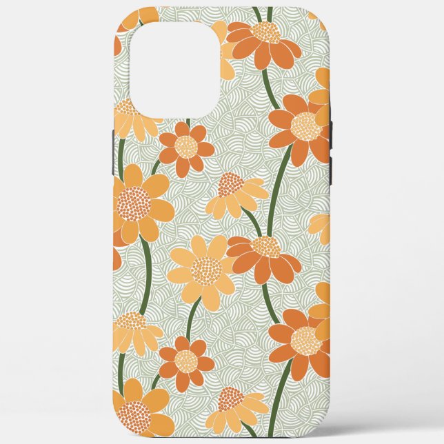Coques Case-Mate iPhone Pretty retro muted 1970 s flowers (Verso)