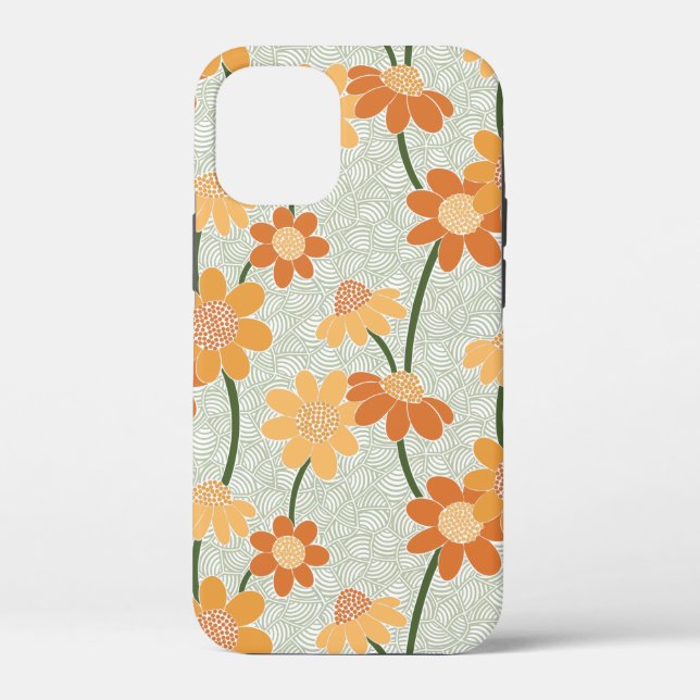 Coques Case-Mate iPhone Pretty retro muted 1970 s flowers (Verso)