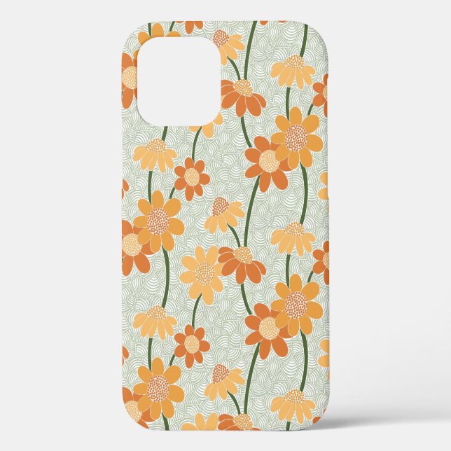 Coques Case-Mate iPhone Pretty retro muted 1970 s flowers (Verso)