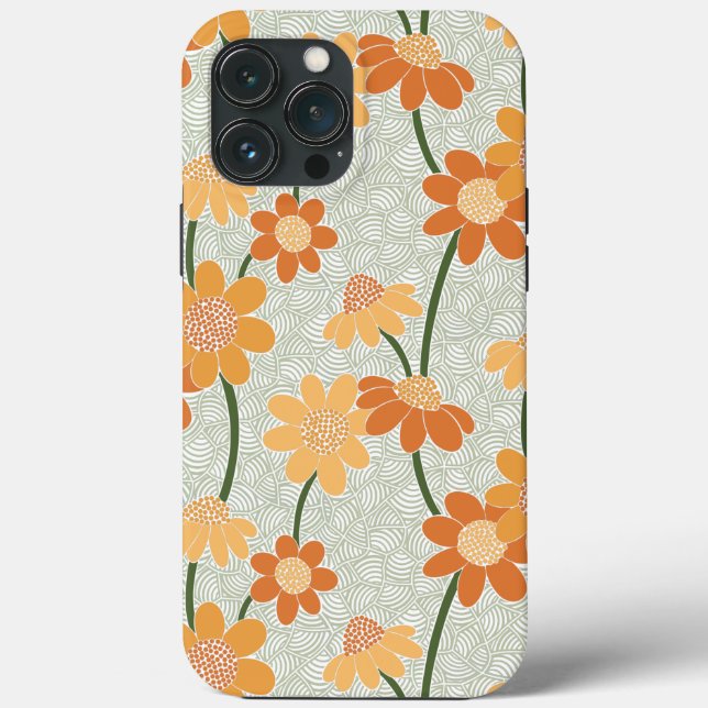 Coques Case-Mate iPhone Pretty retro muted 1970 s flowers (Verso)