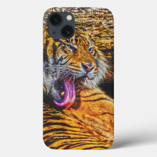 iPhone 13 Coque Prévenir Tigre de Sumatran Big Cat Art de la faune