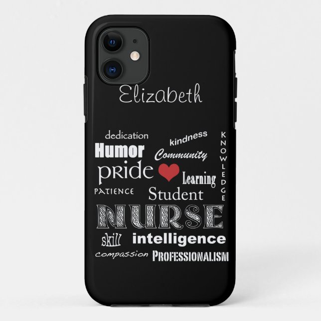 Coques Case-Mate iPhone Pride-Attributs de l'infirmière étudiante /Ébène (Dos)