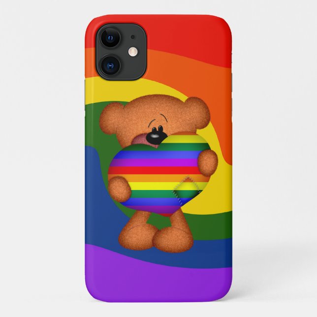 Coques Case-Mate iPhone Pride Coeur Teddy Ours (Dos)