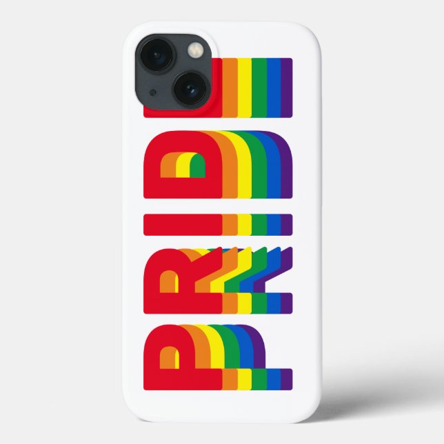 Coques Case-Mate iPhone Pride lgbt lgbtq queer gay rainbow couleurs rétro (Verso)