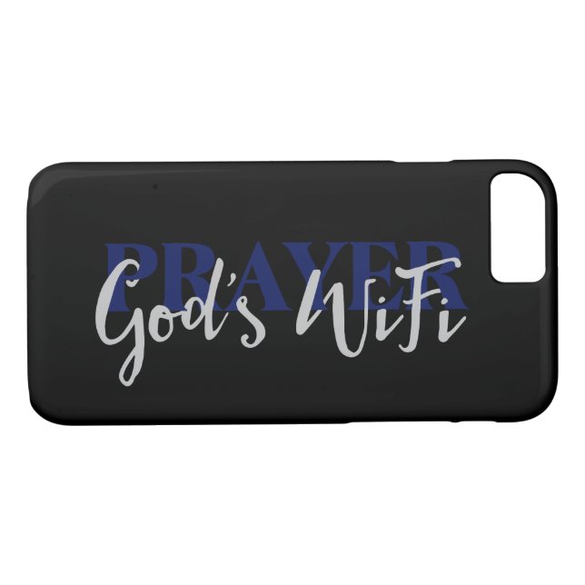 Coques Case-Mate iPhone PRIEZ le WiFi de Dieu (Dos (Horizontal))