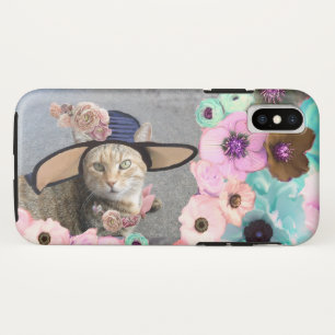 COQUE POUR iPhone XS PRINCESS TATUS /ELEGANT CAT, GRAND DIVA CASQUETTE 