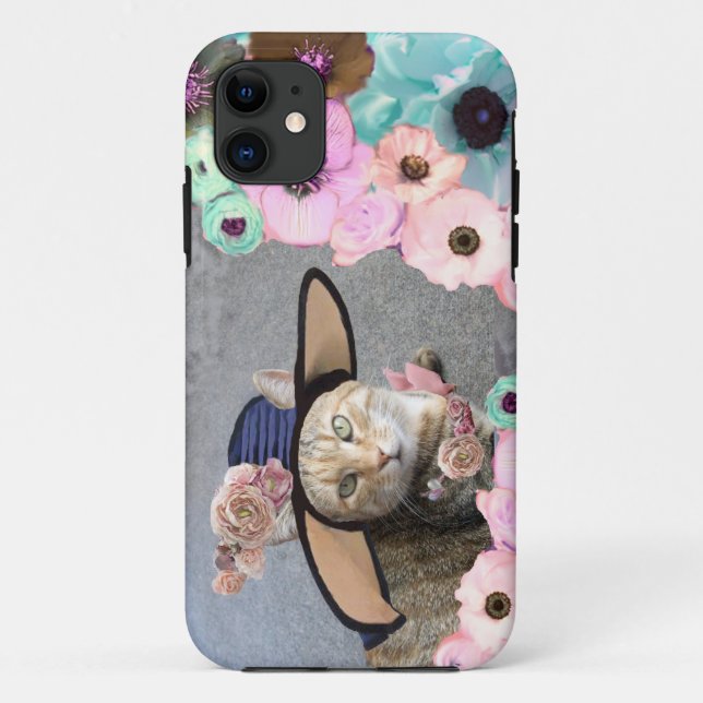 COQUES Case-Mate iPhone PRINCESS TATUS ELEGANT CAT, GRAND DIVA CASQUETTE E (Dos)