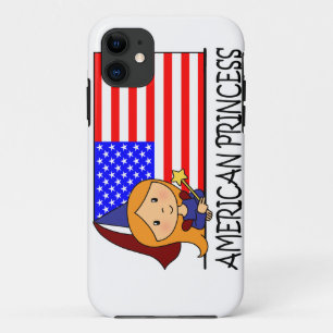 Coques Pour iPhone Princesse américaine mignonne Flag de clipart