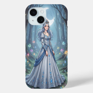 Coque Case-Mate iPhone Princesse bleu argent dans la forêt