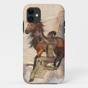 Coque Case-Mate iPhone princesse indienne américaine et cheval