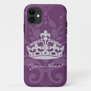 Coque Case-Mate iPhone Princesse pourpre personnalisée Crown de diamant