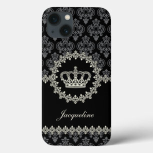 Coques Pour iPhone Princesse vintage Damask Crown