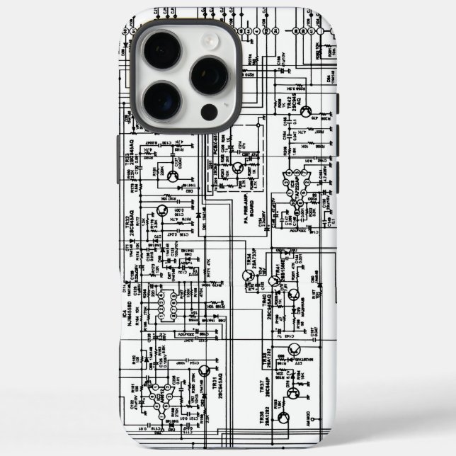 Coques Case-Mate iPhone Print Schematic Circuit Board Diagram Electronics (Verso)