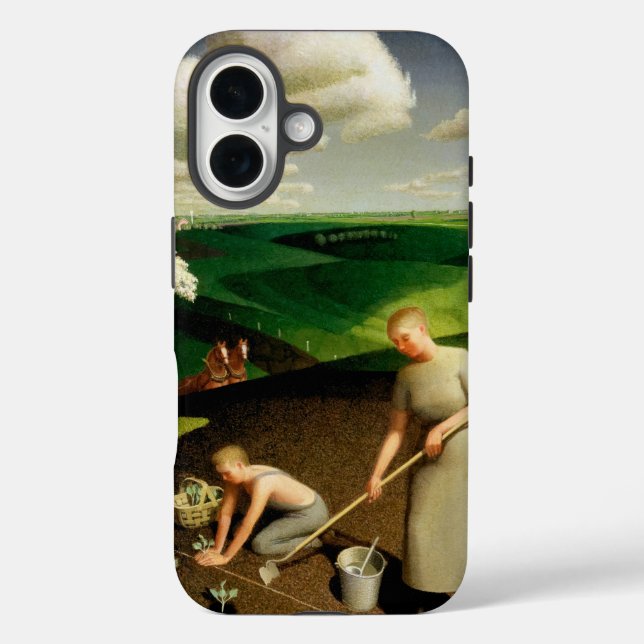 Coques Case-Mate iPhone Printemps dans le pays par Grant Wood (Verso)