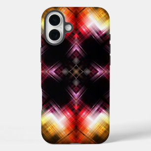 Coque Pour iPhone 16 Plus Prisme ardent abstrait avec lueur rouge et or radi