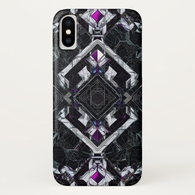 Coques Case-Mate iPhone Prisme quantique : Allumage au coeur violet (Dos)