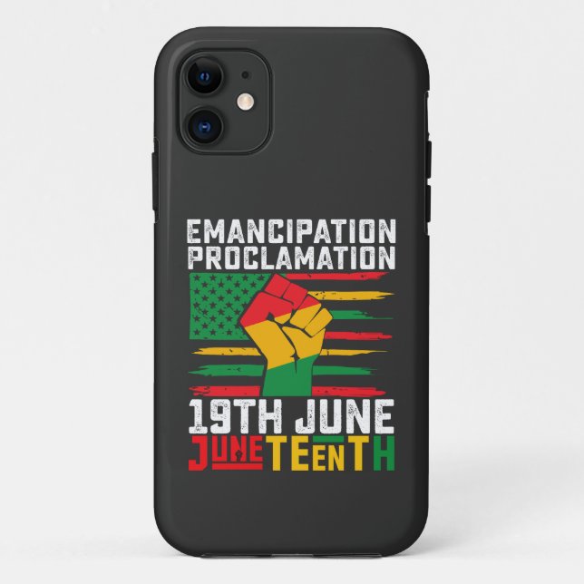Coques Case-Mate iPhone Proclamation d'émancipation Juneteenth Liberté noi (Dos)