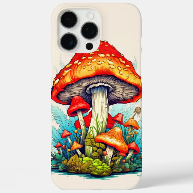 Coques Case-Mate iPhone Production de champignons des forêts sauvages (Verso)