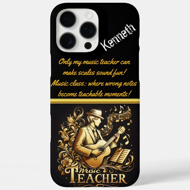 Coques Case-Mate iPhone Professeur de musique Inspirer les étudiants (Verso)