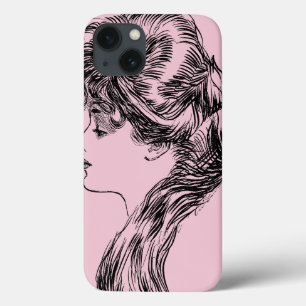 Etui iPhone 13 Profil d'une fille de Gibson, 1903