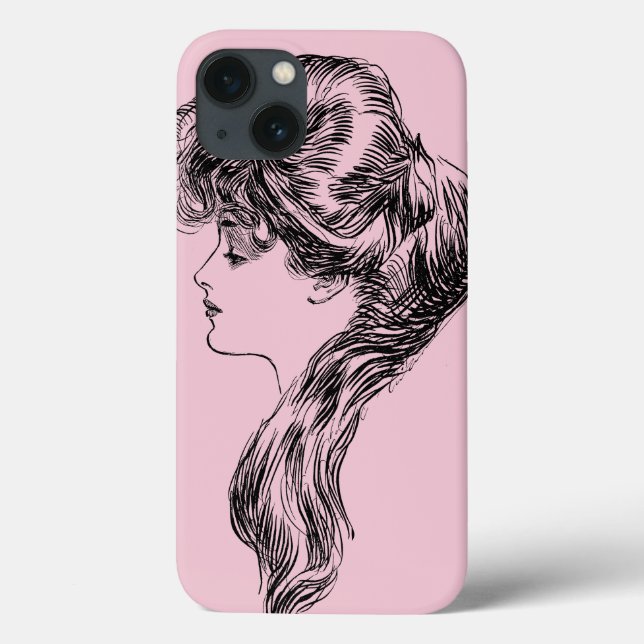 Coques Case-Mate iPhone Profil d'une fille de Gibson, 1903 (Verso)