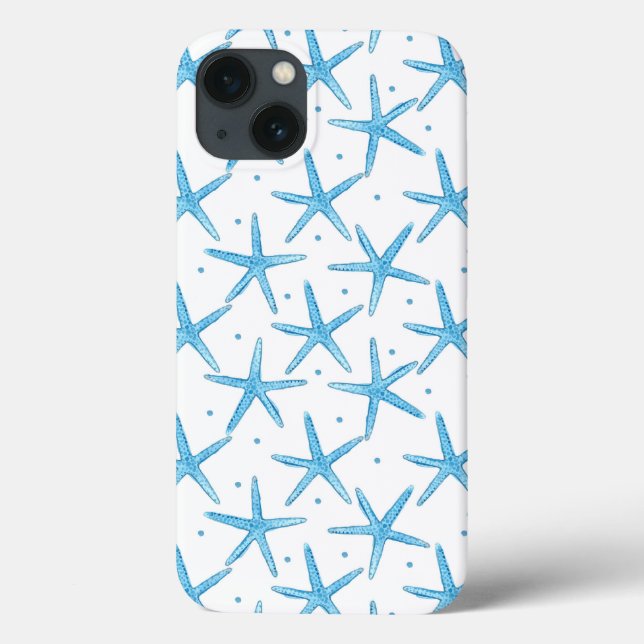 Coques Case-Mate iPhone Profil sous convention astérisque bleu de mer (Verso)
