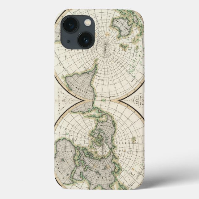 Coques Case-Mate iPhone projection showing magnetic declination (Verso)