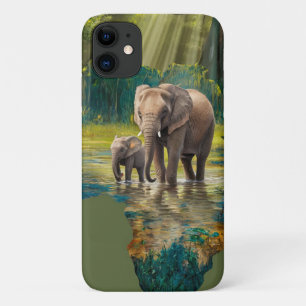 Case-Mate iPhone Case Promenade des éléphants dans les eaux africaines
