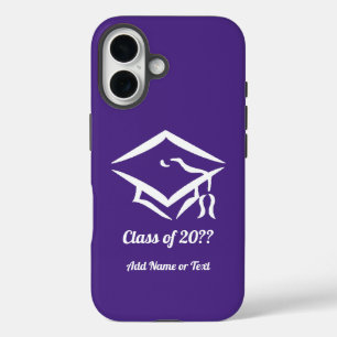 Coque Pour iPhone 16 Promotion de 20?? PURWHT Année personnalisée Nom