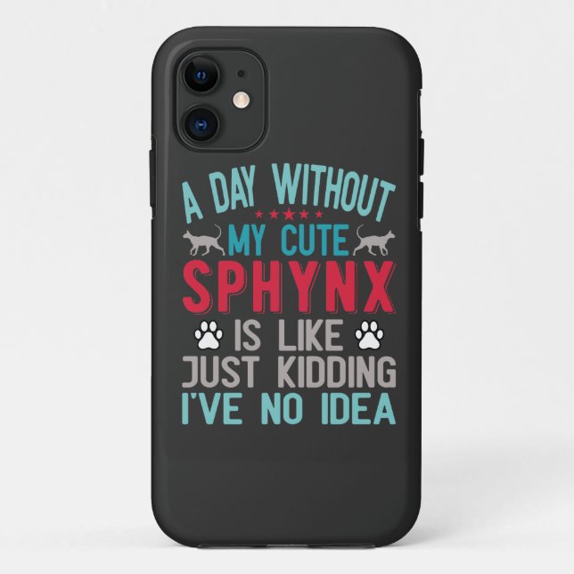 Coques Case-Mate iPhone Propriétaire Canadien De Chat Sphynx Sans Cheveux  (Dos)