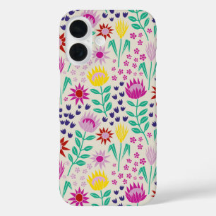 Coque Pour iPhone 16 Protea Floral Block Imprimer Lampes Millefleur