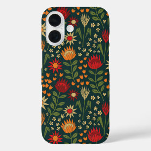 Coque Pour iPhone 16 Protea Floral Block Imprimer Millefleur darnes