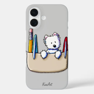 Coque Pour iPhone 16 Protecteur de poche KiniArt Westie