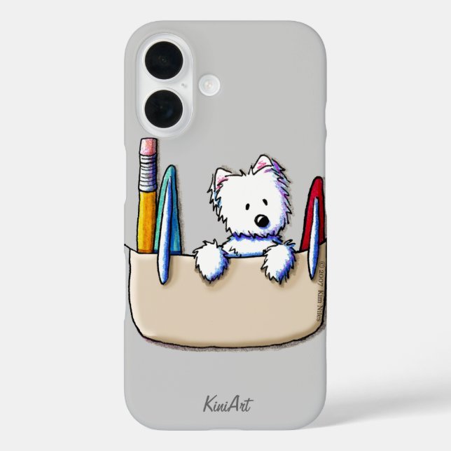 Coques Case-Mate iPhone Protecteur de poche KiniArt Westie (Verso)