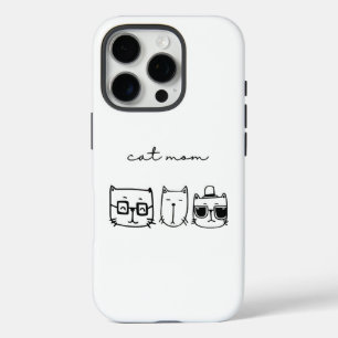 Coque iPhone 16 Pro Protection mignonne pour les Amoureux de les chats